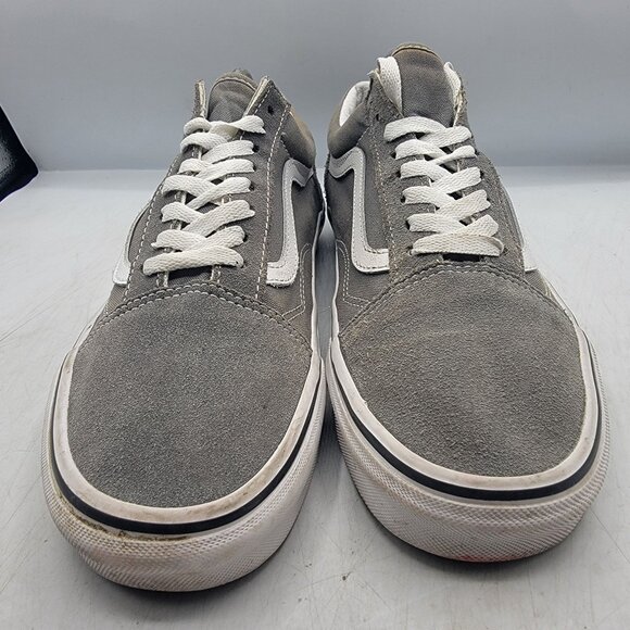 Vans Old Skool Mens 9.5 Gray White Sneaker Shoes Skate Casual Walking Outdoors - Picture 2 of 13